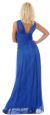 Ruched Bodice Long Formal Bridesmaid Evening Dress back